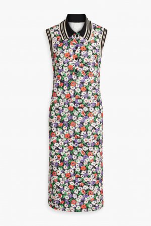 Платье миди из французской махры с цветочным принтом , многоцветный Anna Sui