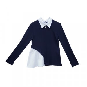 Школьная блуза , размер 170, синий BADI JUNIOR. Цвет: синий