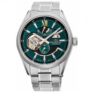 Наручные часы Contemporary RE-AV0114E00B, серебряный, зеленый ORIENT. Цвет: серебристый