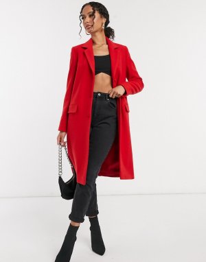 Красное пальто на пуговицах -Красный Helene Berman