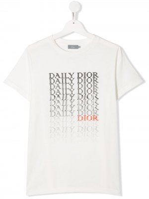 Daily Dior fading print T-shirt Baby. Цвет: белый