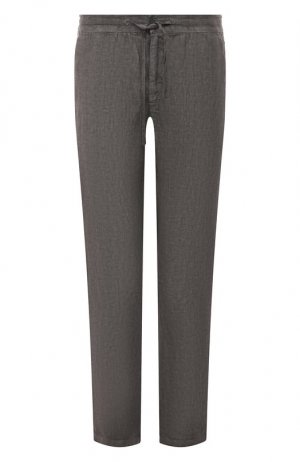 Льняные брюки 120% Lino. Цвет: серый