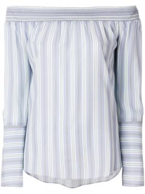 Блузка в полоску с открытыми плечами Steffen Schraut. Цвет: синий