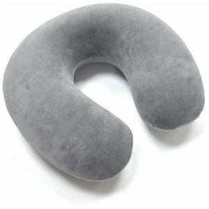 Подушка для шеи, серый Memory Foam. Цвет: серый