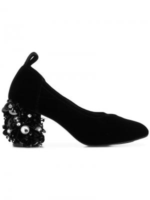 Туфли-лодочки с декоративной отделкой Suecomma Bonnie. Цвет: черный