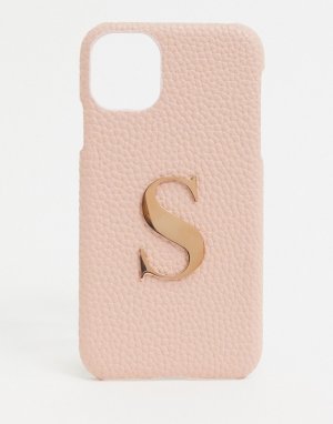 Чехол для iPhone 11 / XR с буквой S -Розовый Elie Beaumont
