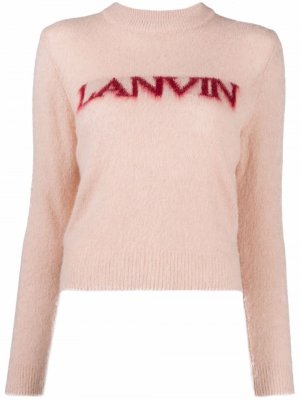 Фактурный джемпер с логотипом LANVIN. Цвет: розовый