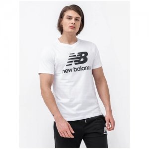Одежда спортивная Essentials Stacked Logo T-Shirt MT01575-WT L New Balance. Цвет: белый