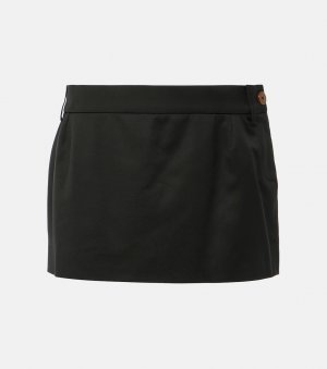 Мини-юбка с низкой посадкой из шерсти , черный Vivienne Westwood