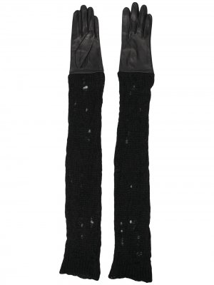 Длинные перчатки Yohji Yamamoto. Цвет: черный