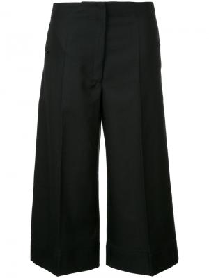 Укороченные широкие брюки Lemaire. Цвет: чёрный