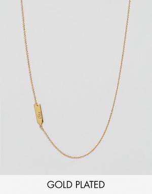 Ожерелье со знаком зодиака Весы Gorjana. Цвет: золотой