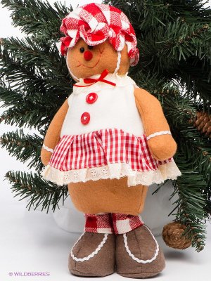 Снеговик Пончик подвеска, 1шт Holiday Classics. Цвет: светло-коричневый