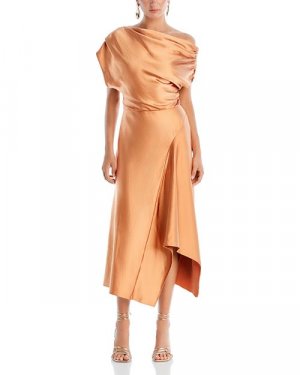 Асимметричное платье миди Jasmine , цвет Orange A.L.C.