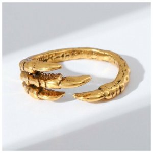 Кольцо Перстень когти, цвет чернёное золото, безразмерное RECOM