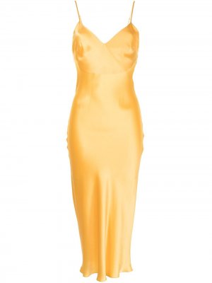 Ночная сорочка миди Sophie Gilda & Pearl. Цвет: золотистый