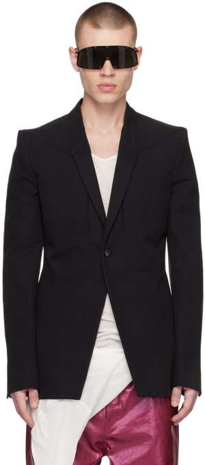 Черный пиджак с туманным карманом Rick Owens