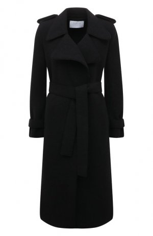 Шерстяное пальто Harris Wharf London. Цвет: чёрный