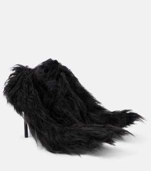 Туфли flex fur 110 из искусственного меха , черный Balenciaga