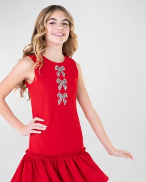 Платье с бантом и пайетками для девочек, размер 7–16 Zoe