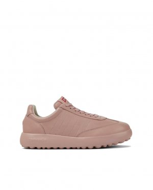 Женские кожаные кроссовки на розовой зубчатой ​​подошве , розовый Camper