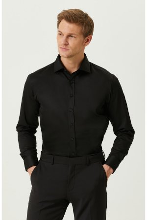 Черная рубашка с длинным рукавом , черный Network