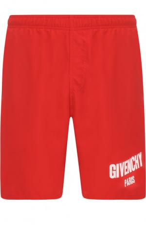 Плавки-шорты с карманами Givenchy. Цвет: красный
