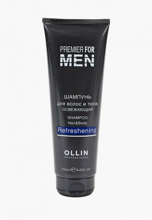 Шампунь Ollin PREMIER FOR MEN для ежедневного ухода PROFESSIONAL освежающий, 250 мл. Цвет: прозрачный