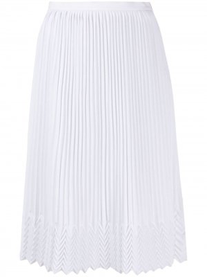 Плиссированная юбка миди Marco De Vincenzo. Цвет: белый