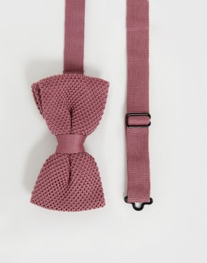 Пыльно-розовый трикотажный галстук-бабочка Twisted Tailor