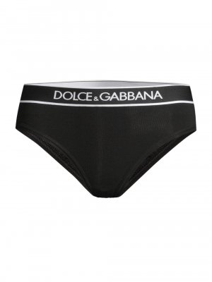 Контрастные трусы с логотипом DOLCE&GABBANA, неро Dolce&Gabbana