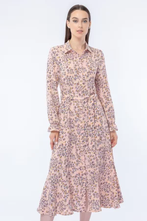 Платье женское 3080-54 розовое 46 RU Vladi Collection. Цвет: розовый