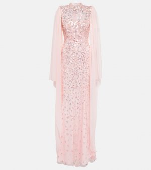 Декорированное тюлевое платье rita , розовый Jenny Packham