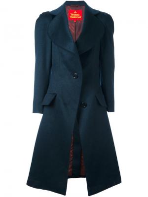 Пальто с буффами на рукавах Vivienne Westwood Red Label. Цвет: синий