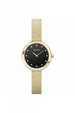 Ювелирные женские классические аналоговые часы из нержавеющей стали - 78002 , черный Accurist