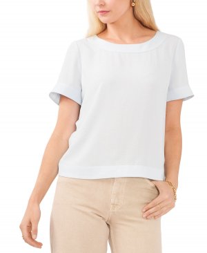 Женская тканая футболка с круглым вырезом и короткими рукавами , мульти Vince Camuto