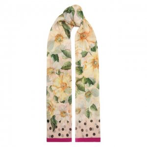 Шелковая шаль Dolce & Gabbana. Цвет: разноцветный