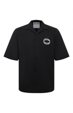 Хлопковая рубашка Moschino. Цвет: чёрный
