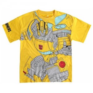 Фуфайка (футболка) детская для мальчиков Oversize SS22TR1201449 Transformers. Цвет: желтый