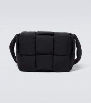 Плетеная сумка на плечо Tech Cassette с подкладкой , черный Bottega Veneta