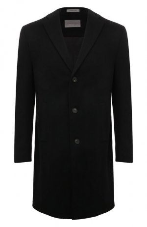 Шерстяное пальто Corneliani. Цвет: чёрный
