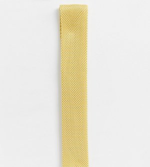 Трикотажный галстук горчичного цвета -Желтый Heart & Dagger