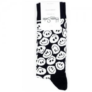 Носки , размер 36-40, черный Happy Socks. Цвет: черный