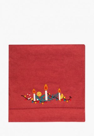 Скатерть-дорожка Bellehome Рождественская сказка, 40х160 см. Цвет: красный
