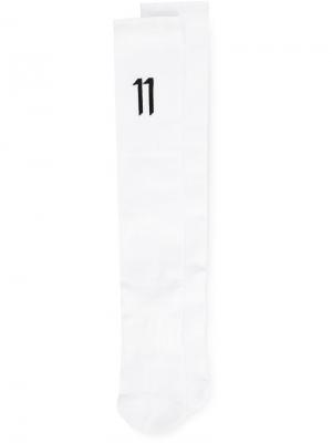 Носки с логотипом 11 By Boris Bidjan Saberi. Цвет: белый