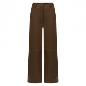 Кожаные брюки Ines&Marechal. Цвет: коричневый