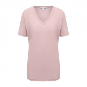 Хлопковая футболка James Perse. Цвет: розовый