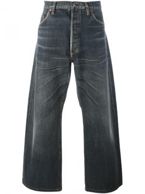 Широкие джинсы Yohji Yamamoto Vintage. Цвет: чёрный
