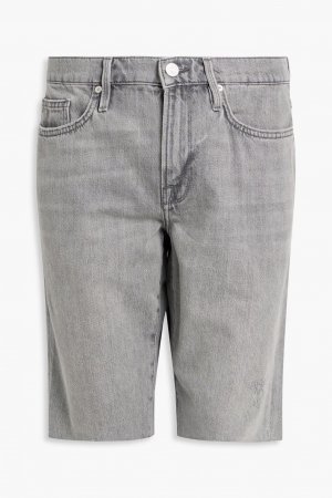 Джинсовые шорты L'Homme с потертостями , серый Frame