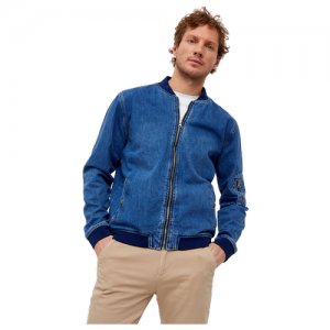 Джинсовая куртка мужская , размер 56 MossMore. Цвет: синий